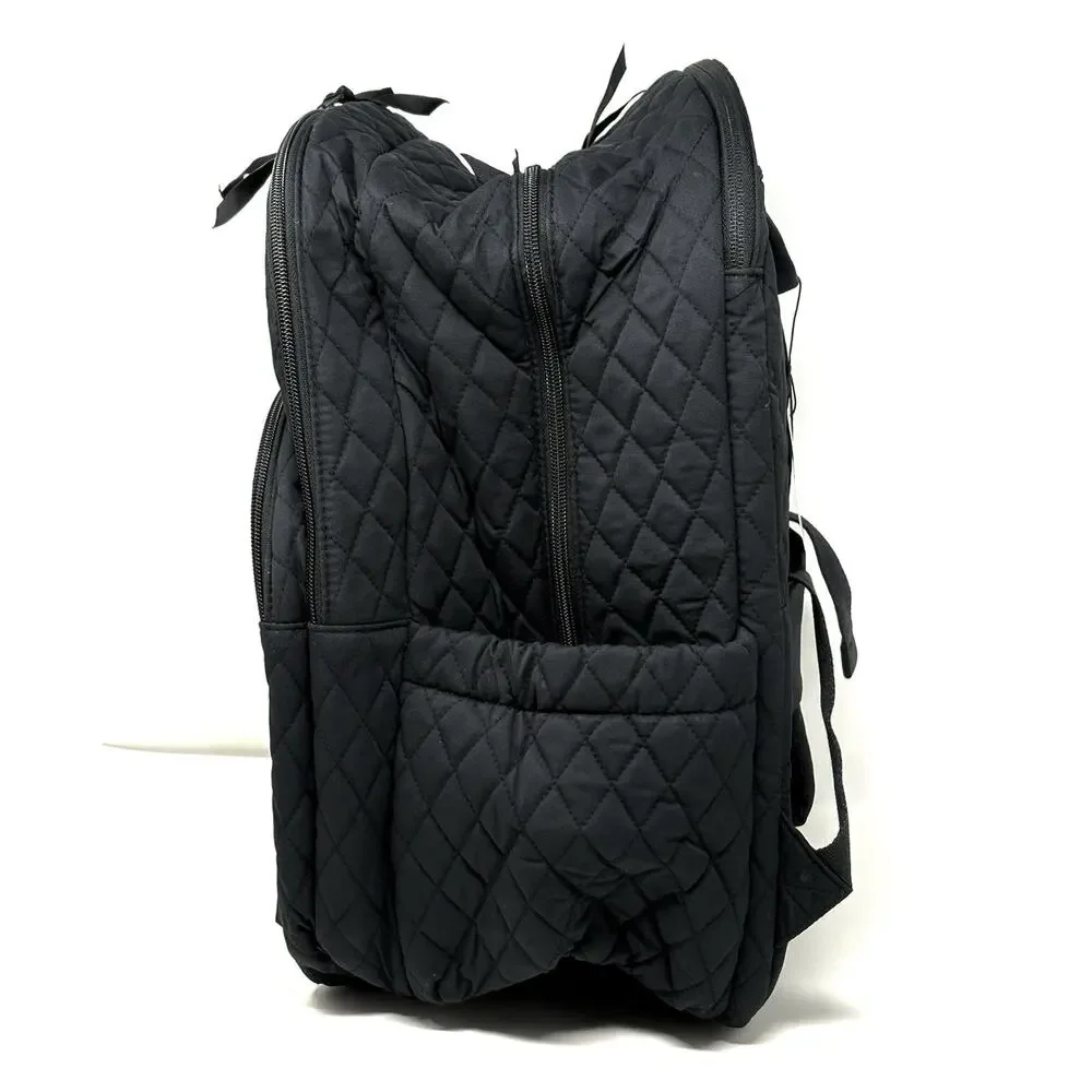 Vera Bradley Black Moonless Night Essential XL Extra Large Backpack Cotton NWT